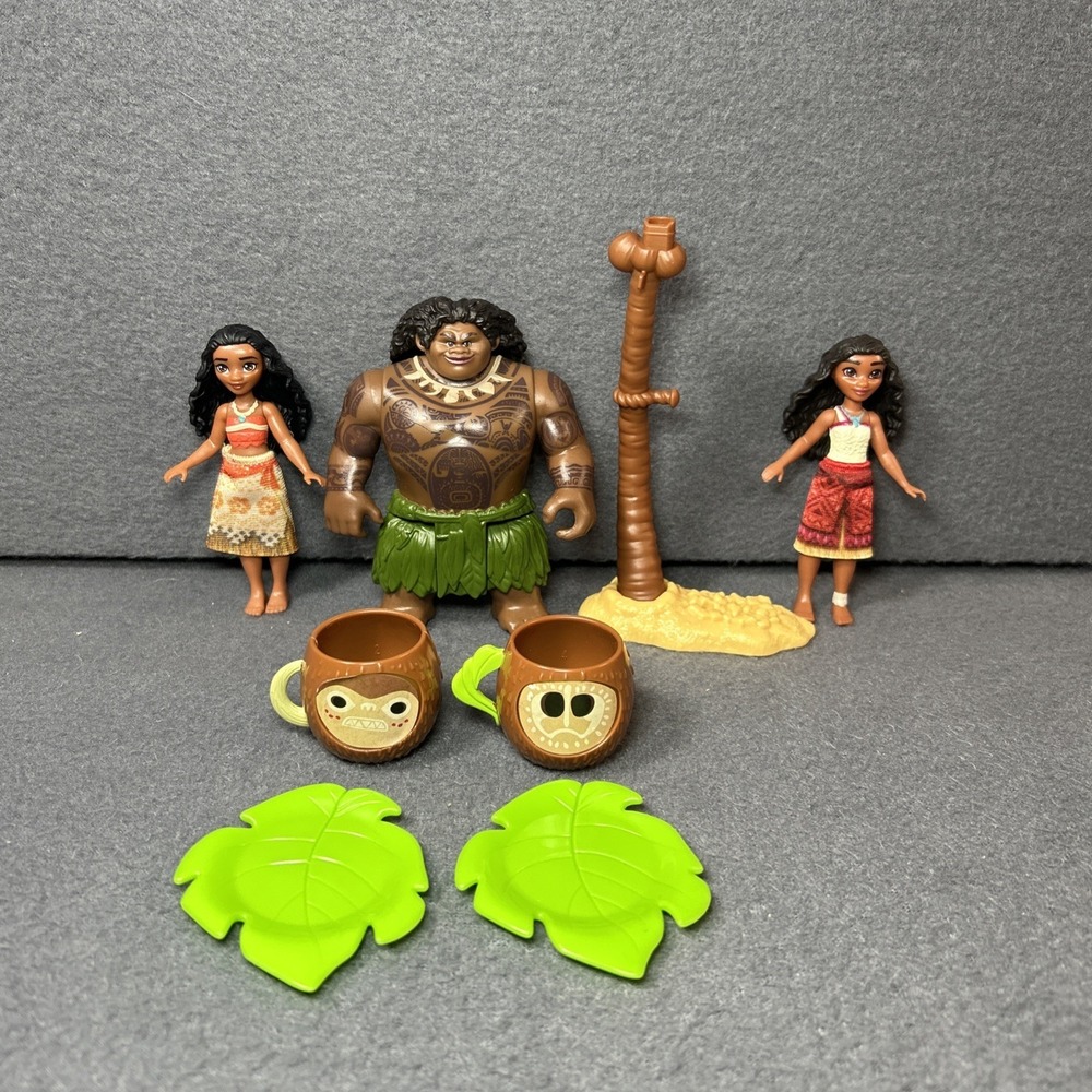 Lot of 8 Disney Mattel Moana 3.5" Figures –‎ Moana, Maui & More